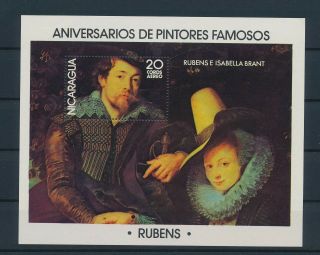 Lk89490 Nicaragua Peter Paul Rubens Paintings Good Sheet Mnh