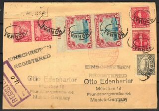 U,  S.  566,  688 - 89 & C11 On Registered Airmail Cover To Germany,  1930