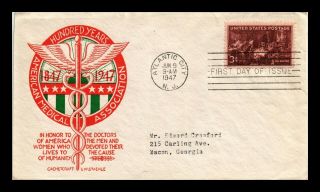 Us Cover American Medical Association Doctors Fdc Staehle Cachetcraft Scott 949