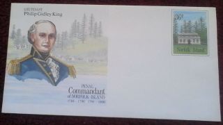 Stamp Cover Australia,  Honoring Philip Gidley King,  Norfolk Island