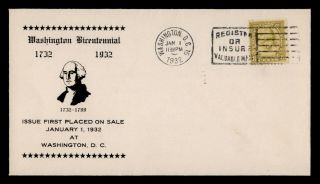 Dr Who 1932 George Washington Bicentennial Fdc C106168