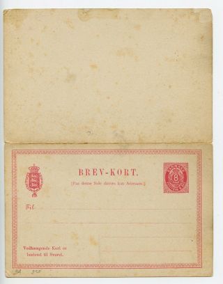 Denmark Postal Stationery Reply Postcard (n658)