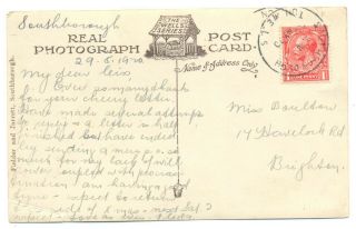 1920 Southborough / Tun Wells (kent) Skeleton Postmark On Postcard Of The Oaks