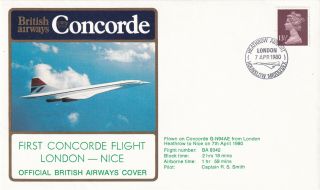 (28734) Gb Cover Concorde 1st Flight London 1980