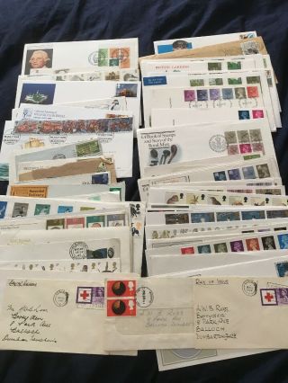 Gb 66x First Day Covers Mixed For Sorting.