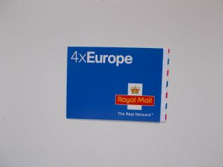 Gb 2003 Sg Mi1 4 X Europe Airmail Self - Adhesives Up To 40g Booklet Real Network