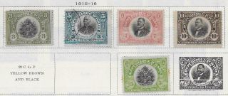 5 Haiti Stamps From Quality Old Album 1915 - 1916
