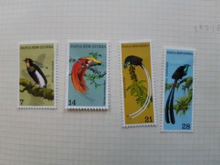 Papua Guinea 1973 Male Birds 4 Stamps
