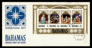 Dr Who 1977 Bahamas Christmas S/s Fdc C133077