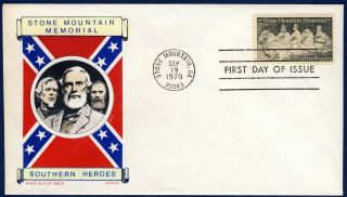 Us 1970 Stone Mountain Memorial (1408).  First Day Cover.  Jackson Cachet