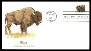 Mayfairstamps Us Fdc 1981 Bison Monarch Of The Plains Fleetwood Wwb_15993