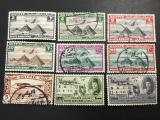 Old Stamps Egypt X 9
