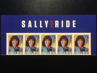 Scott 5283,  Sally Ride 2018,  Mnh Strip Of 5 W/header,  2019 Cv $5.  00,