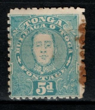 Tonga 1895 King George Ii 5d Perf 12 X 11 Sg34b See Note