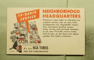 Dr Who Surcharge Postal Card Advertising Rca Tubes Tv/radio E67379