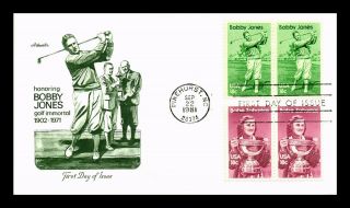 Dr Jim Stamps Us Bobby Jones Golf Immortal Combo Fdc Cover Babe Zaharias
