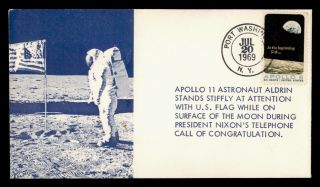 Dr Who 1969 Port Washington Ny Space Apollo 11 Astronuat Aldrin Cachet E66815