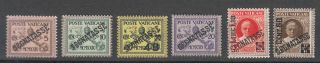 Vatican City - 1931 Postage Due Stamp Set Sc J1/j6 - Mh (7504)