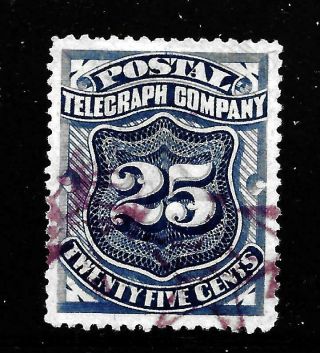 Hick Girl Stamp - Old U.  S.  25 Cents Postal Telegraph Company Stamp Y3005