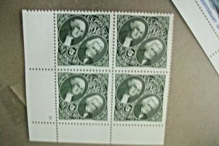 Usps Postage Stamps Washington And Jackson Five Dollar $5.  00 Block Of 4