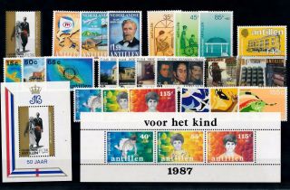 Nederlandse Antillen Netherlands Antilles 1987 Complete Year Set Mnh