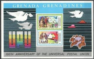A100 1974 Grenada Grenadines Space Transport Upu 26 - 29 Bl Mnh