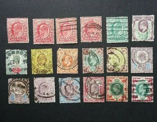 GB 1902 - 1910 King Edward VII stamps 2