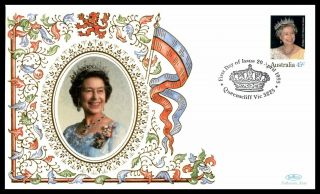 Mayfairstamps 1995 Australia Fdc Benham Silk Queen Mother First Day Cover Wwb894