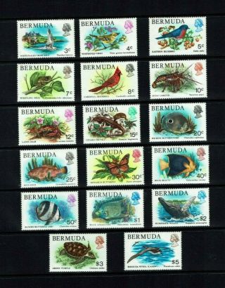 Bermuda: 1978,  Wildlife,  Birds,  Flowers,  Fish,  Insects Etc,  Mnh Definitive Set