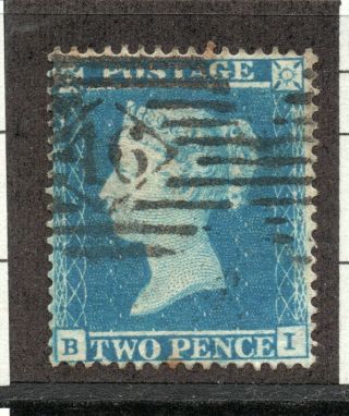 Qv 1854 Sg 19/20 - Sc Perf 16 - 2d Blue Plate 4 (b I) Small Thin At Bottom