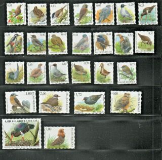 Belgium Birds In Euros 26v U/m Cicra 2005 As Scan (513x)