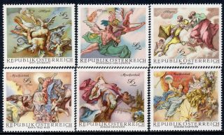 1278 - Austra 1968 - Baroque Frescoes - Art - Mnh Set