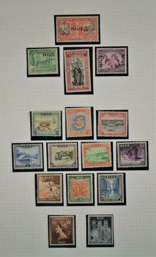Niue Cook Islands Zealand Stamps Selection On Page (z142)