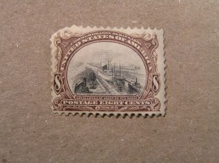 1901 Pan - American Issue Eight Cent Canal At Sault Ste.  Marie Scott 298