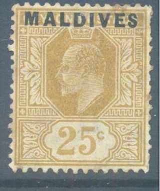 Maldive Islands 1906 Ke7 Ceylon O 