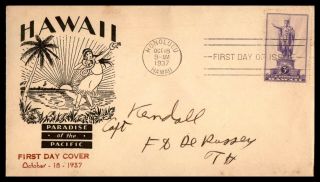 Mayfairstamps Us Fdc 1937 Hawaii Paradise Of The Pacific Hula Dancer First Day C