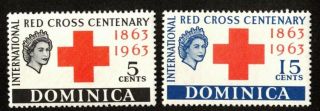 Dominica 1963 Sc 182 - 3 N.  H.