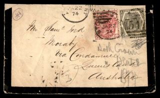 Mayfairstamps 1875 Great Britain Mourning Qv Combo To Australia Queensland Cover
