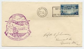 Usa 1935 Ffc First Flight Cover Honolulu To San Francisco Fam Route 14