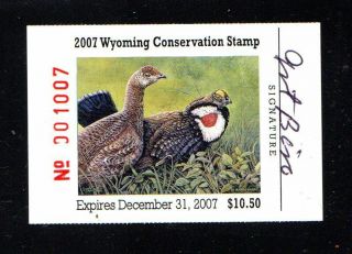 Wyoming Wy24 Wildlife Conservation Duck Stamp 2007 Mnh Artist Signed