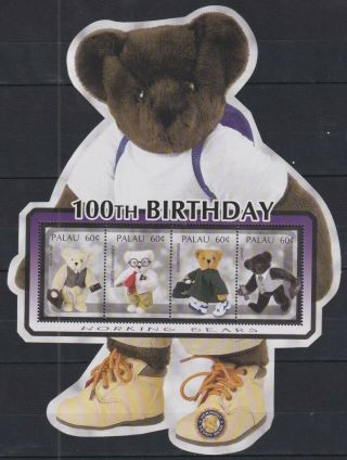 L707.  Palau - Mnh - Art - Toys - 100th Birthday - Bears
