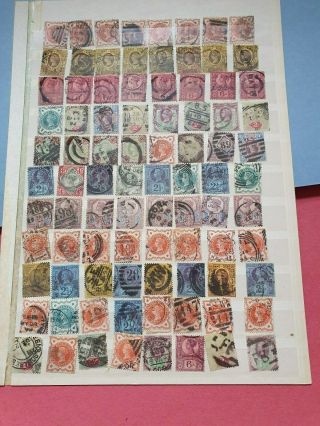 Gb Qv Jubilees - Stockcard Of 88 Stamps To One Shilling - As Seen