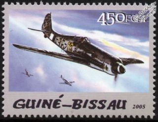 Wwii Luftwaffe Focke - Wulf Fw.  190 D - 13 Fighter Aircraft Stamp