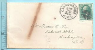 4/20/1882 Grand Rapids Mi Duane E Fox National Hotel Washington Dc Letter Sister