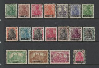 Saar - 41 - 58 - Mh - 1920 - " Saargebiet " O/p On German Stamps