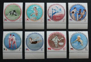 Dominican Republic - 1960 Scarce Olympic Games Set With Airmail Margin Mnh Set R
