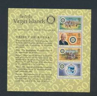 Xb68381 British Virgin Islands Anniversary Rotary Xxl Sheet Mnh