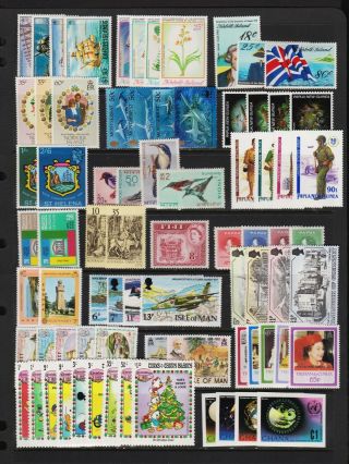 British Commonwealth - 76 Stamps,  Several Complete Sets - See Scan