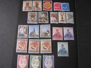 Vatican City Stamp 7 Sets Never Hinged Lot B
