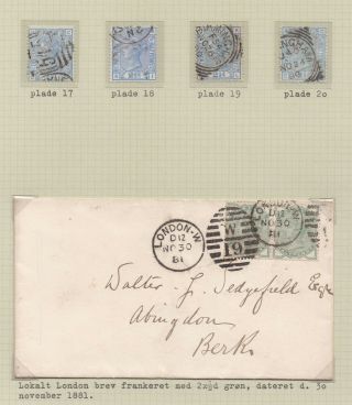 Lot:31551 Gb Qv Cover Sg164 2x On Cover To Abingdon From London Sent On 30 Nov